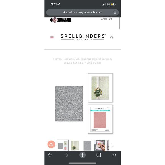 Spellbinders Embossing Folder Flowers and Leaves SES-008 - Picture 2 of 5